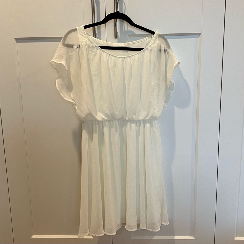 LUSH White Chiffon Dress